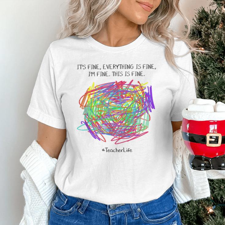It's Fine Everything Is Fine I'm Fine Pre K Teacher Life For Men Women Girls Kids Unisex T-Shirt, gift for family, gift for coworker It's Fine Everything Is Fine I'm Fine Pre K Teacher Life For Men Women Girls Kids Unisex T-Shirt, gift for family, gift for coworker