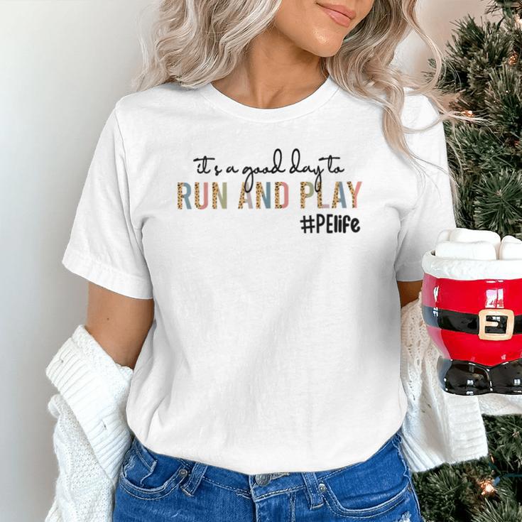 It's a Good Day To Run And Play Leopard PE Teacher Life Unisex T-Shirt, Pe Teacher Shirts, gift for family, gift for coworker It's a Good Day To Run And Play Leopard PE Teacher Life Unisex T-Shirt, Pe Teacher Shirts, gift for family, gift for coworker