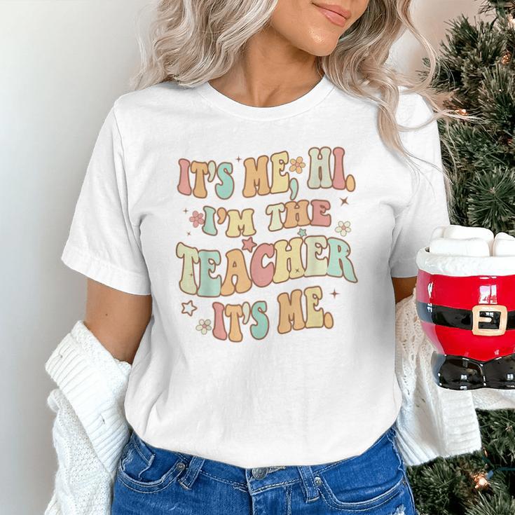 It's Me Hi I'm The Teacher It's Me Groovy Teacher Unisex T-Shirt, Groovy Teacher Shirts, gift for family, gift for coworker It's Me Hi I'm The Teacher It's Me Groovy Teacher Unisex T-Shirt, Groovy Teacher Shirts, gift for family, gift for coworker