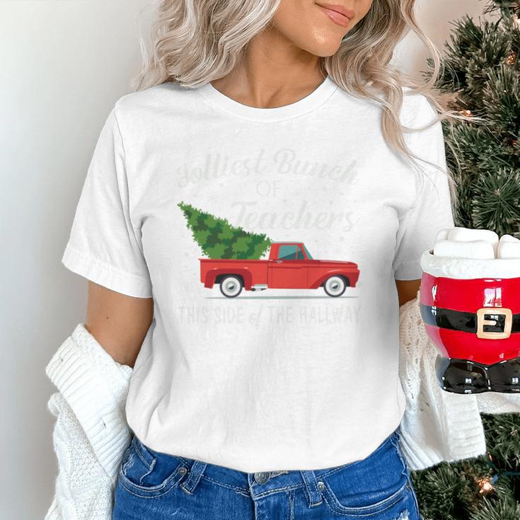 Jolliest Bunch Of Teachers This Side Of The Hallway Unisex T-Shirt, gift for family, gift for coworker Jolliest Bunch Of Teachers This Side Of The Hallway Unisex T-Shirt, gift for family, gift for coworker