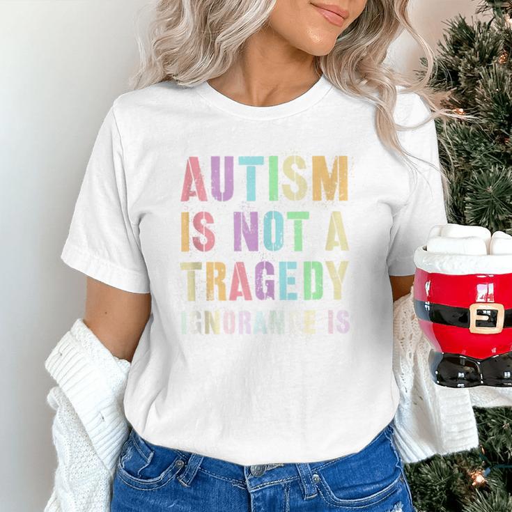 Kids AUTISM IS NOT A TRAGEDY IGNORANCE IS Proud Teacher Crew Unisex T-Shirt, gift for family, gift for coworker Kids AUTISM IS NOT A TRAGEDY IGNORANCE IS Proud Teacher Crew Unisex T-Shirt, gift for family, gift for coworker