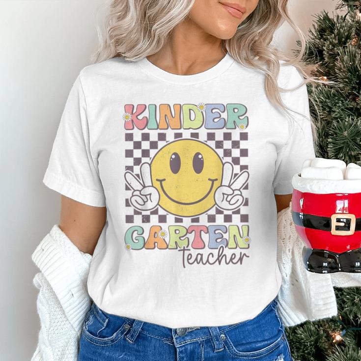 Kindergarten Teacher Team Hippie Smile Face Back To School Unisex T-Shirt, gift for family, gift for coworker Kindergarten Teacher Team Hippie Smile Face Back To School Unisex T-Shirt, gift for family, gift for coworker