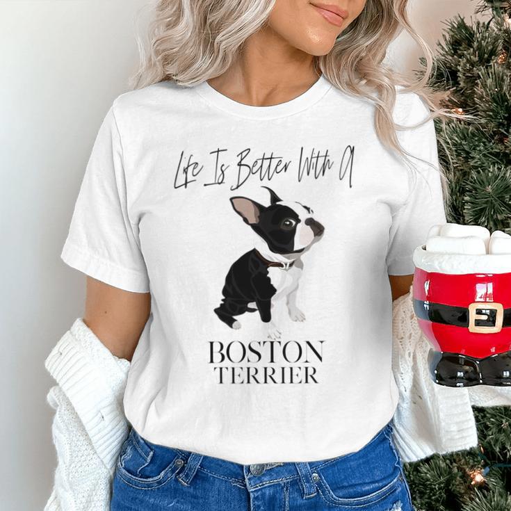 Life Is Better With A Boston Terrier Dog For Lover Unisex T-Shirt, gift for family, gift for coworker