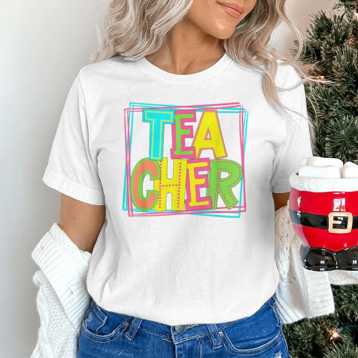 Neon Retro Teacher Cute Teacher Team New Teacher Back To Sch Unisex T-Shirt, gift for family, gift for coworker Neon Retro Teacher Cute Teacher Team New Teacher Back To Sch Unisex T-Shirt, gift for family, gift for coworker