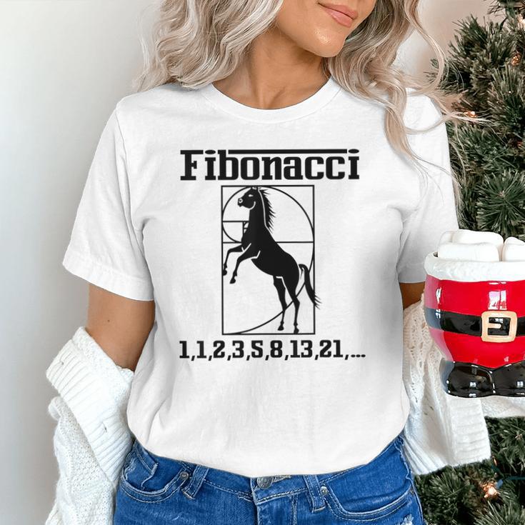 Nerdy Fibonacci Racing Car Horse Math Teacher Men Women Girls Kids Unisex T-Shirt, gift for family, gift for coworker