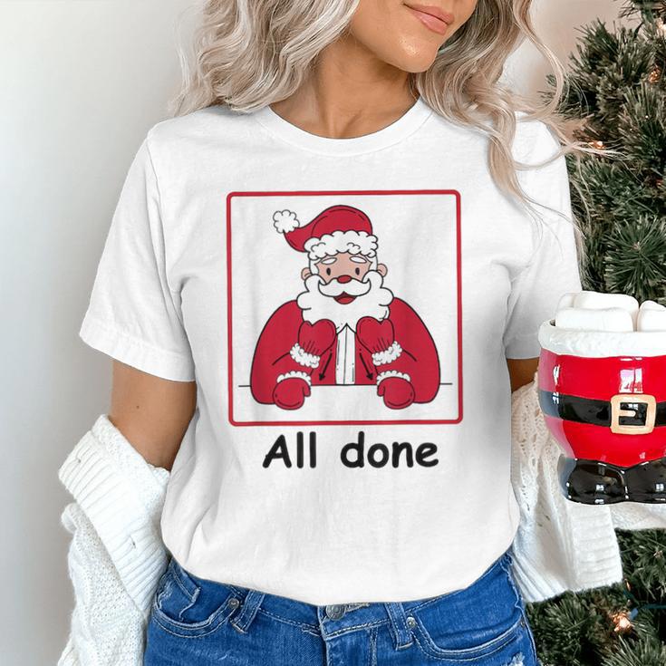 Retro All Done Christmas Special Ed Teacher Team Santa Women Unisex T-Shirt, gift for family, gift for coworker Retro All Done Christmas Special Ed Teacher Team Santa Women Unisex T-Shirt, gift for family, gift for coworker