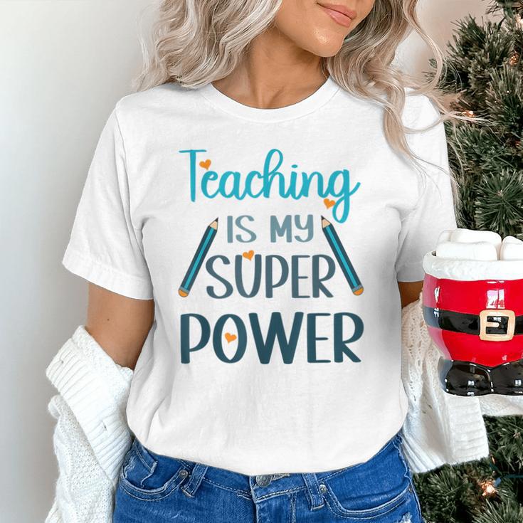 Retro Groovy Teaching Is My Super Power Teacher's Present Men Women Unisex T-Shirt, gift for family, gift for coworker Retro Groovy Teaching Is My Super Power Teacher's Present Men Women Unisex T-Shirt, gift for family, gift for coworker