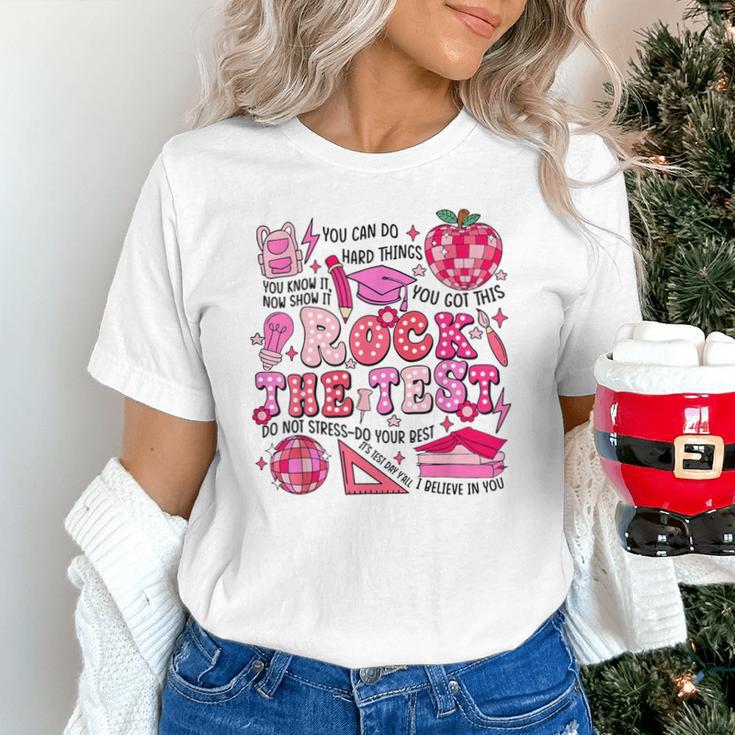 Rock The Test Testing Day Don't Stress Do Your Best Teacher For Men Women Girls Kids Unisex T-Shirt, gift for family, gift for coworker