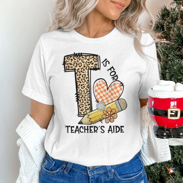 T Is For Teacher’s Aide Back To First Day Of School Leopard Men Women Girls Kids Unisex T-Shirt, gift for family, gift for coworker T Is For Teacher’s Aide Back To First Day Of School Leopard Men Women Girls Kids Unisex T-Shirt, gift for family, gift for coworker