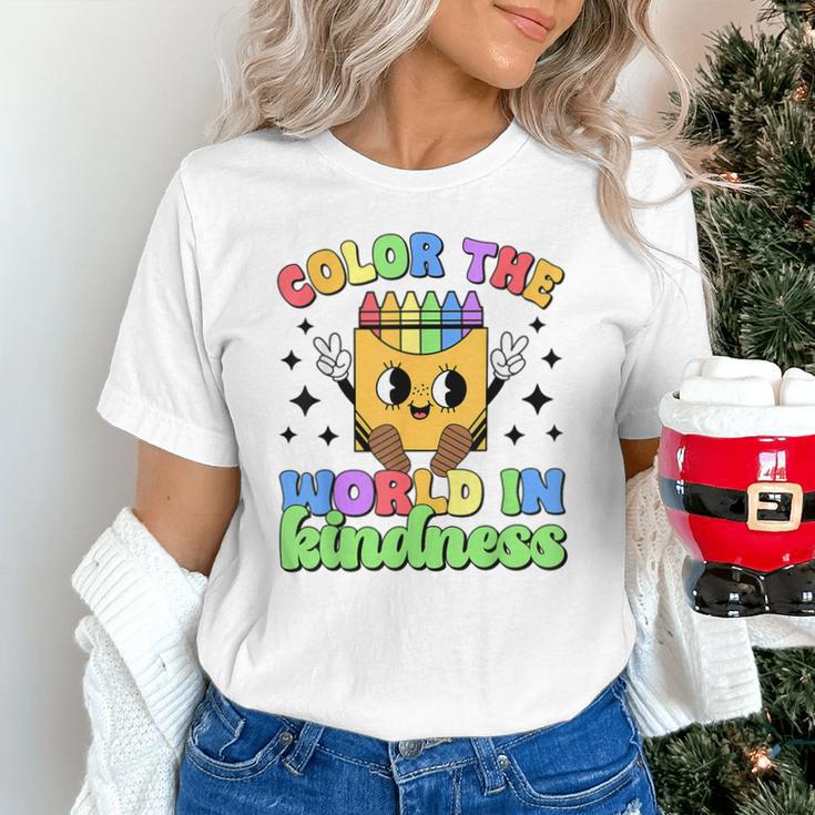 Teacher Back To School Color In Kindness Crayon Pencil Unisex T-Shirt, gift for family, gift for coworker Teacher Back To School Color In Kindness Crayon Pencil Unisex T-Shirt, gift for family, gift for coworker