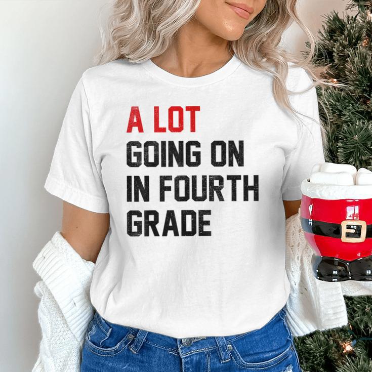 Teacher A Lot Going On In Fourth Grade Back To School Unisex T-Shirt, gift for family, gift for coworker Teacher A Lot Going On In Fourth Grade Back To School Unisex T-Shirt, gift for family, gift for coworker
