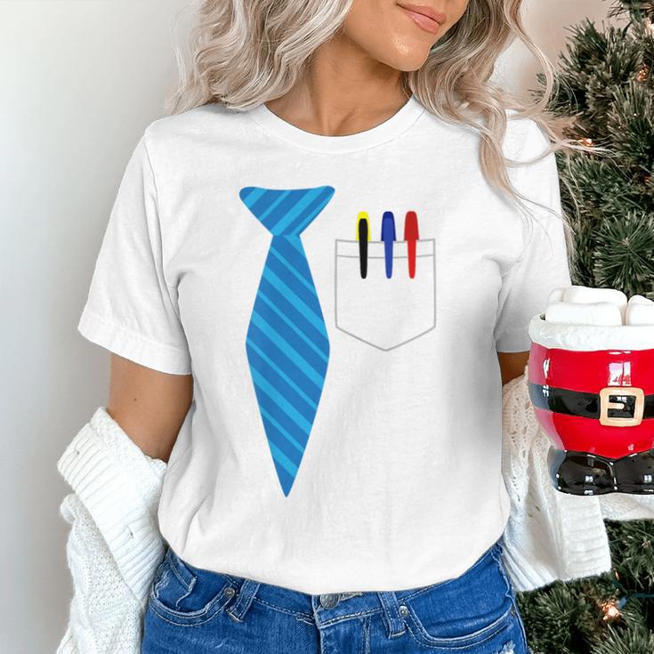 Teacher Tie & Pocket Protector Costume School Unisex T-Shirt, gift for family, gift for coworker