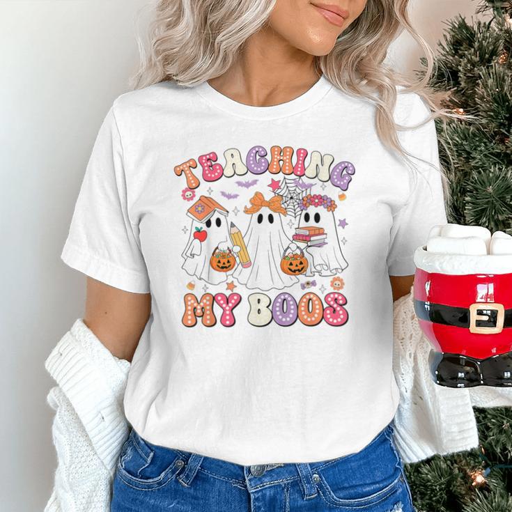 Teaching My Boos Cute Spooky Ghost Teacher Halloween Women Unisex T-Shirt, gift for family, gift for coworker