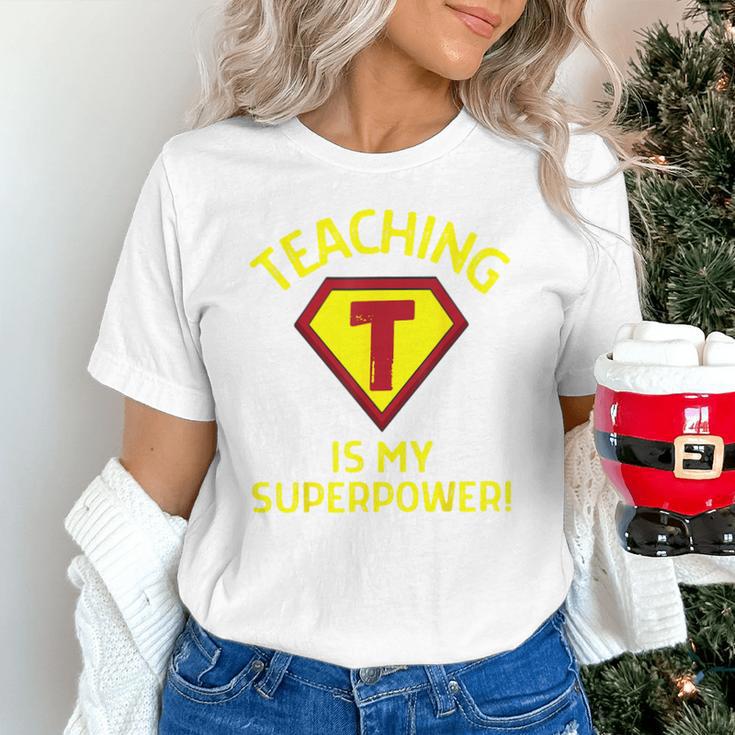 Teaching Is My Superpower Fun Elementary Teacher 1st Grade Unisex T-Shirt, gift for family, gift for coworker Teaching Is My Superpower Fun Elementary Teacher 1st Grade Unisex T-Shirt, gift for family, gift for coworker