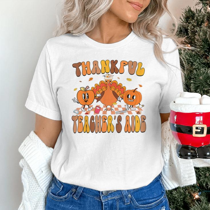 Thankful Teacher's Aide Thanksgiving Autumn Fall Women Men Unisex T-Shirt, gift for family, gift for coworker