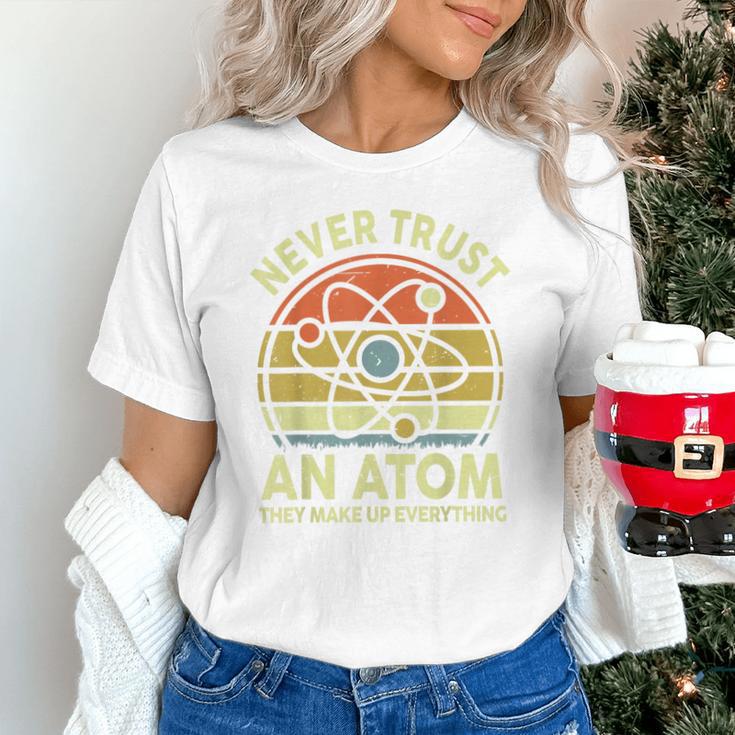 Never Trust An Atom Physics Jokes Science Teacher Unisex T-Shirt, Science Teacher Shirts, gift for family, gift for coworker Never Trust An Atom Physics Jokes Science Teacher Unisex T-Shirt, Science Teacher Shirts, gift for family, gift for coworker