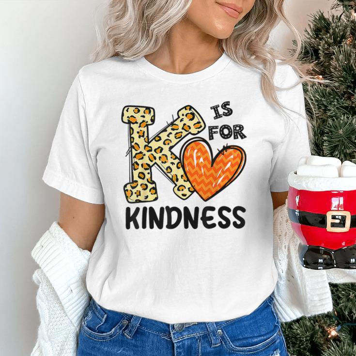 Unity Day K Is For Kindness Anti Bullying Orange Teacher Men Women Kids Unisex T-Shirt, gift for family, gift for coworker