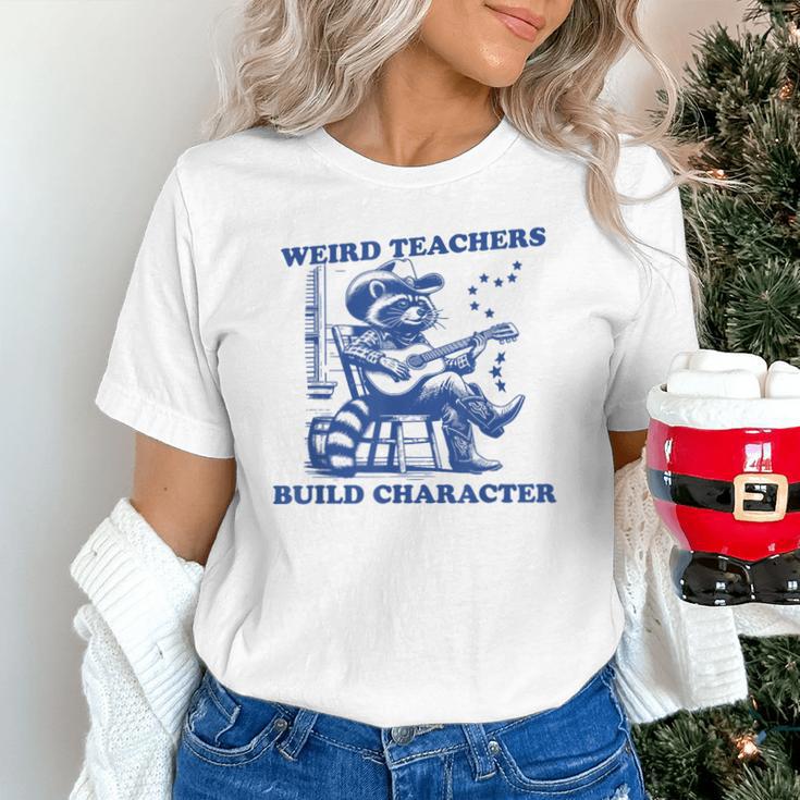 Weird Teachers Build Character Shirt Raccoon Teacher Unisex T-Shirt, gift for family, gift for coworker Weird Teachers Build Character Shirt Raccoon Teacher Unisex T-Shirt, gift for family, gift for coworker