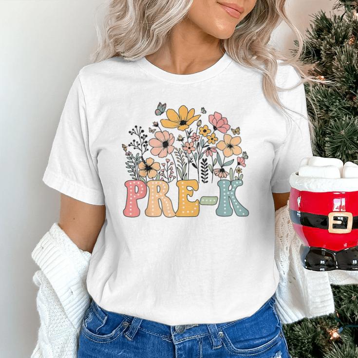 Wildflower Pre-K Preschool Team Floral Teacher Girls Unisex T-Shirt, gift for family, gift for coworker Wildflower Pre-K Preschool Team Floral Teacher Girls Unisex T-Shirt, gift for family, gift for coworker