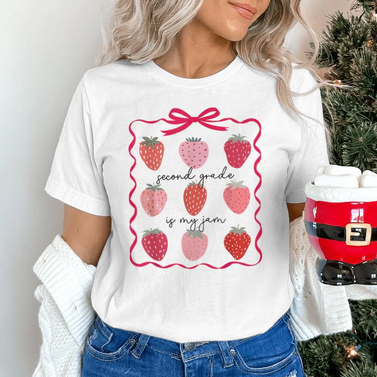Women Second Grade Is My Jam Strawberry First Kids Teacher Unisex T-Shirt, First Grade Teacher Shirts, gift for family, gift for coworker Women Second Grade Is My Jam Strawberry First Kids Teacher Unisex T-Shirt, First Grade Teacher Shirts, gift for family, gift for coworker