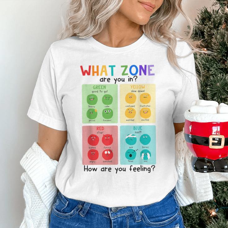 What Zone Are You In How Are You Feeling Teacher Unisex T-Shirt, gift for family, gift for coworker What Zone Are You In How Are You Feeling Teacher Unisex T-Shirt, gift for family, gift for coworker