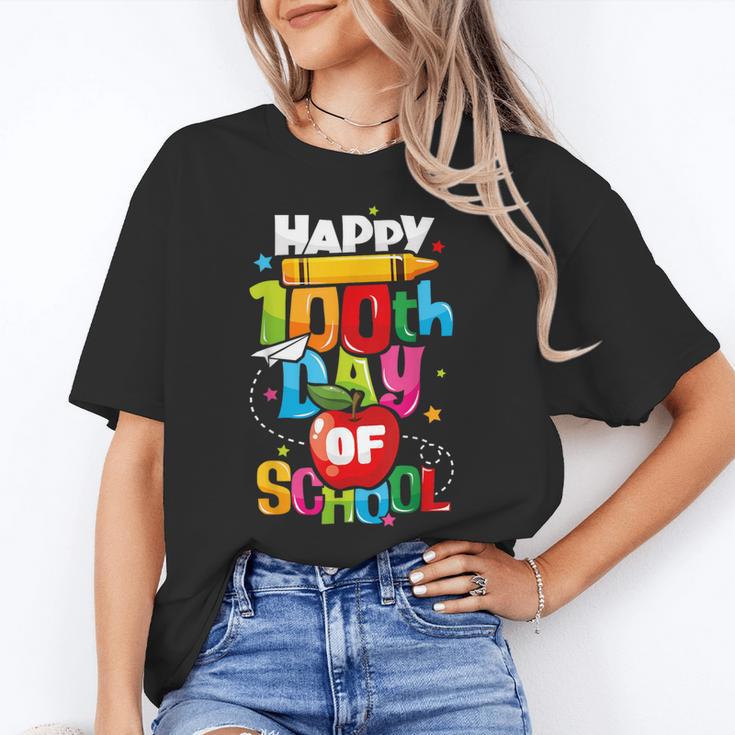 100th Day Of School Teachers Kids Child Happy 100 Days Women's T-Shirt