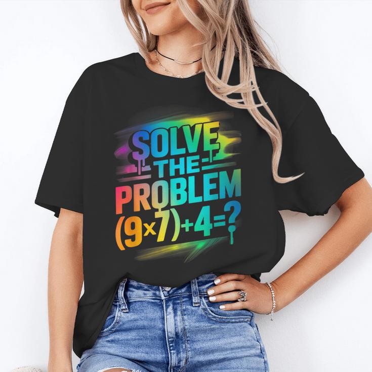 67 Meme PEMDAS Elementary Math Teacher Six Seven Women's T-Shirt