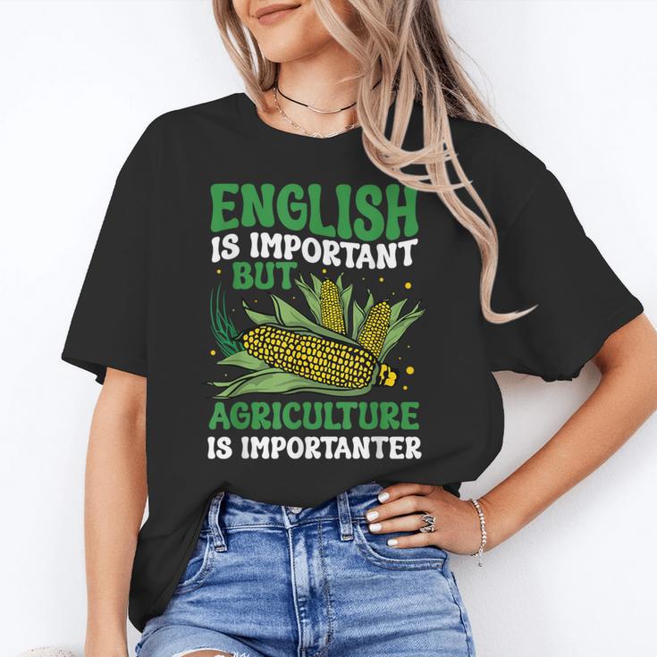 AG Teacher English Is Important But Agriculture Teacher Women's T-Shirt