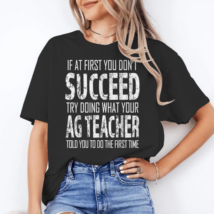 AG Teacher Shirt If At First You Don't Succeed Agriculture Women's T-Shirt