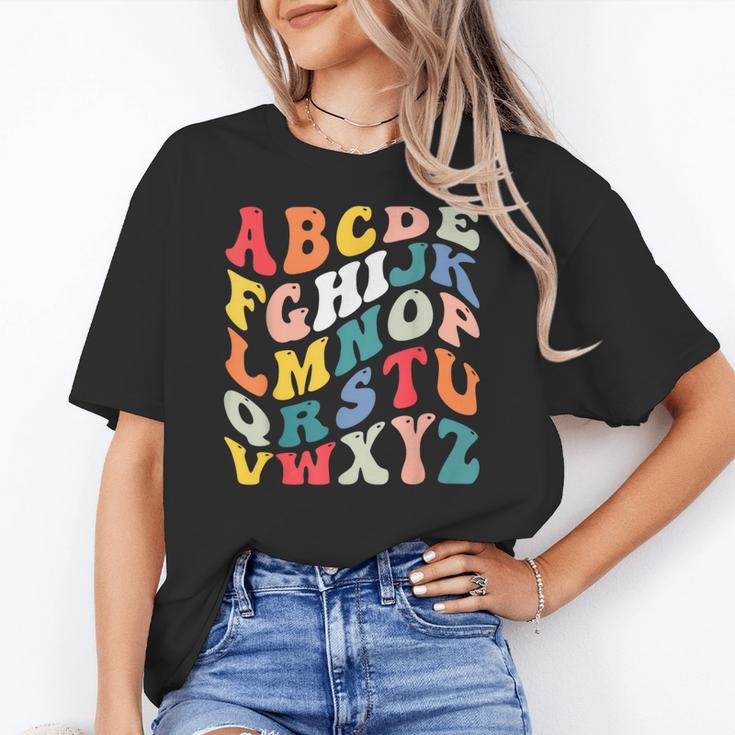 Alphabet Hi Back To School ABC Pre K Kindergarten Teacher Women's T-Shirt