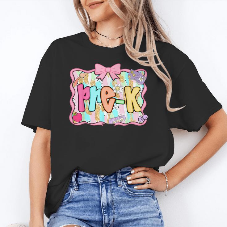 Back To School Pre-K Preppy Teacher Girl Women's T-Shirt