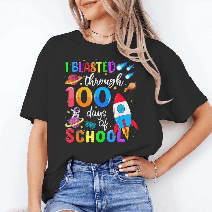 I Blasted Through 100 Days Of School 100th Day Teacher Kids Women's T-Shirt