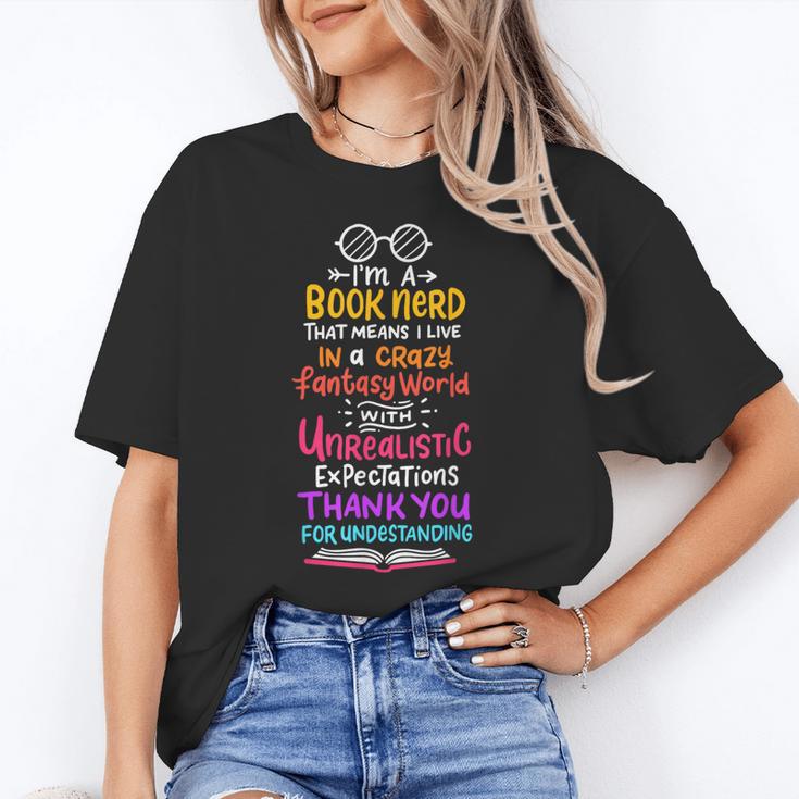 Books Reading English Teacher Student For Men Women Kids Women's T-Shirt