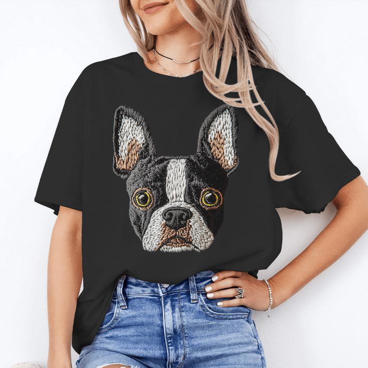 Boston Terrier Cute Puppy Face Dog Lover Pet Owner Women's T-Shirt