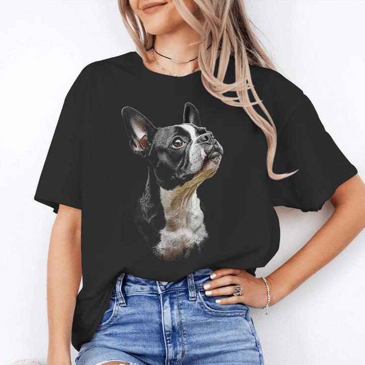 Boston Terrier Dog Graphic Pet Art Boston Terrier For Men Women Kids Women's T-Shirt