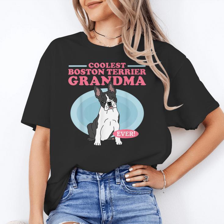 Boston Terrier Grandma Bostie Dog Owner Boston Terrier Men Women Women's T-Shirt