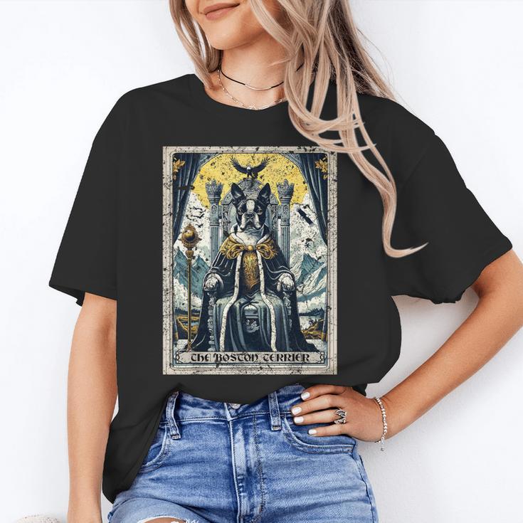 Boston Terrier Tarot Card Dog Women's T-Shirt