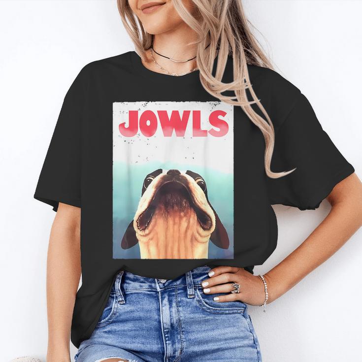 Boston Terriers Jowls Dog Mom Dog Dad Women's T-Shirt