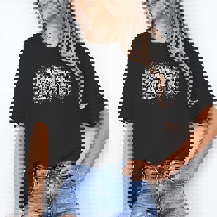 Bulldogs School Spirit Bulldog Pride Checkered Teacher Women&#x27;s T-Shirt