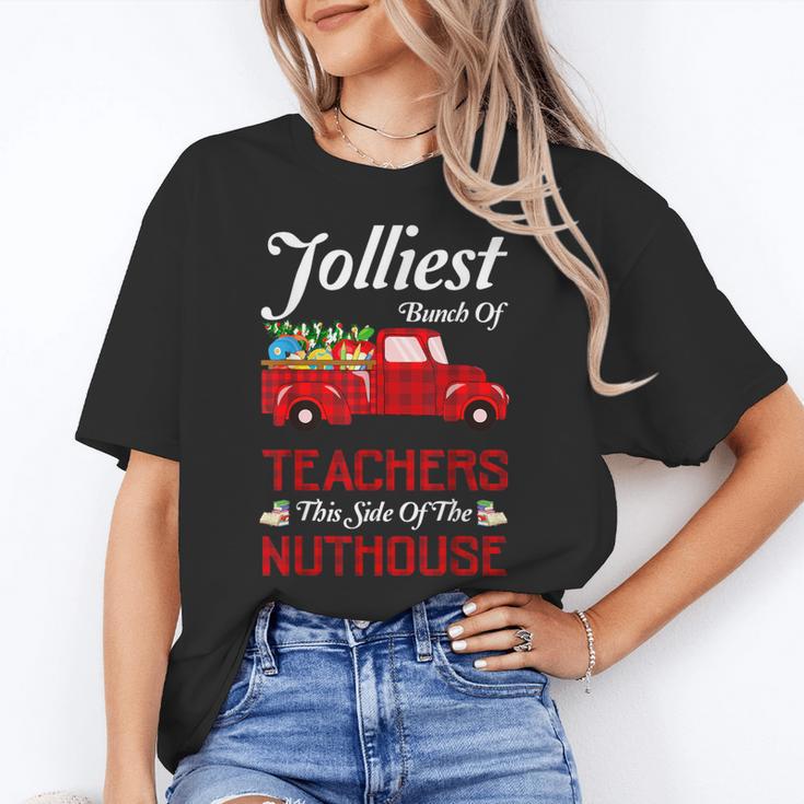 Bunch Of Teachers This Side Of The Nuthouse Xmas Women's T-Shirt