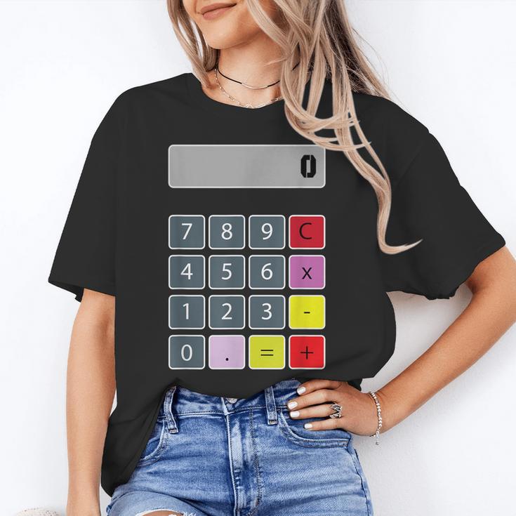 Calculator Math Teacher Halloween Costumes Women Men Adults Women's T-Shirt