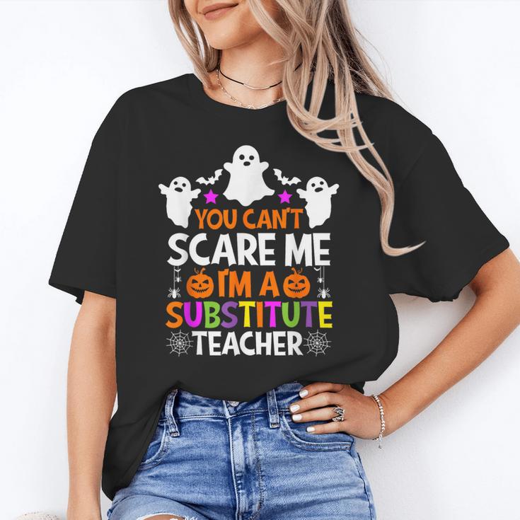 You Can't Scare Me I'm A Substitute Teacher Shirt Halloween Women's T-Shirt