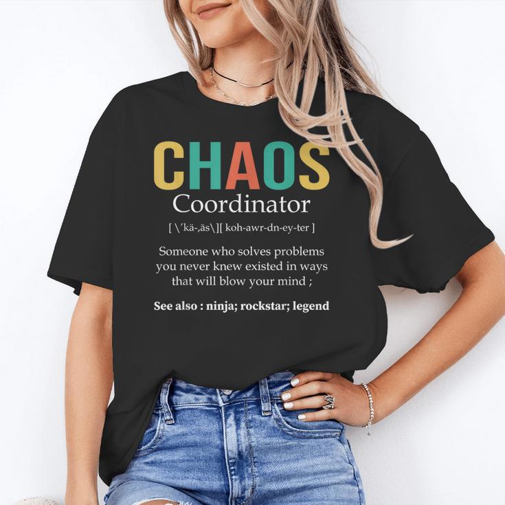 Chaos Coordinator Teacher Coworker Boss Appreciation Women's T-Shirt