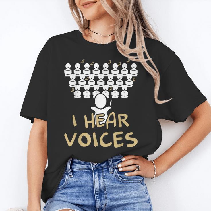 Choir Teacher Shirt I Hear Voices Chorister Tee Women's T-Shirt