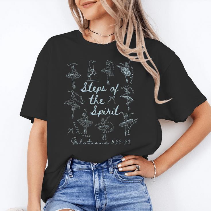 Christian Steps Of Spirit Bible Verse Ballet Dancer Teacher Women's T-Shirt