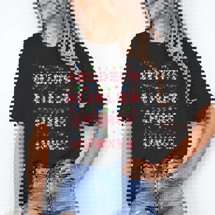 Christmas Alphabet Candy Cane Teachers Students Candy Cane For Men Women Kids Women&#x27;s T-Shirt