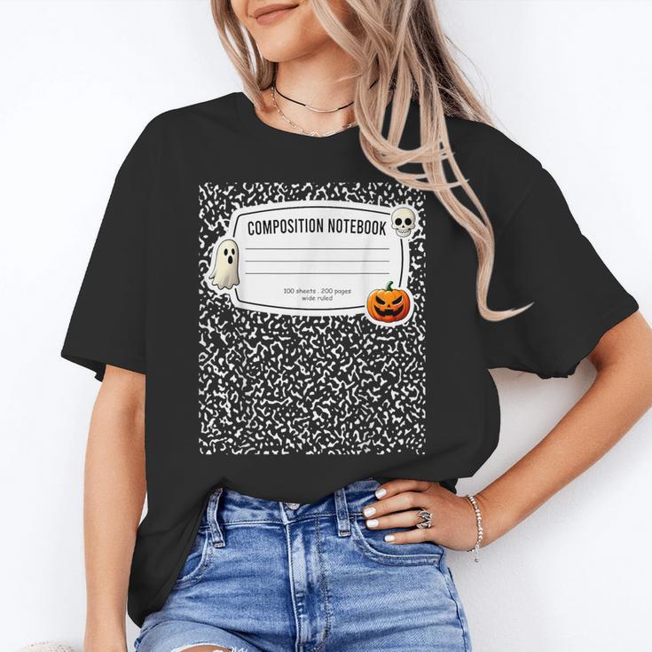 Composition Notebook Costume Adult Halloween For Teachers Women's T-Shirt