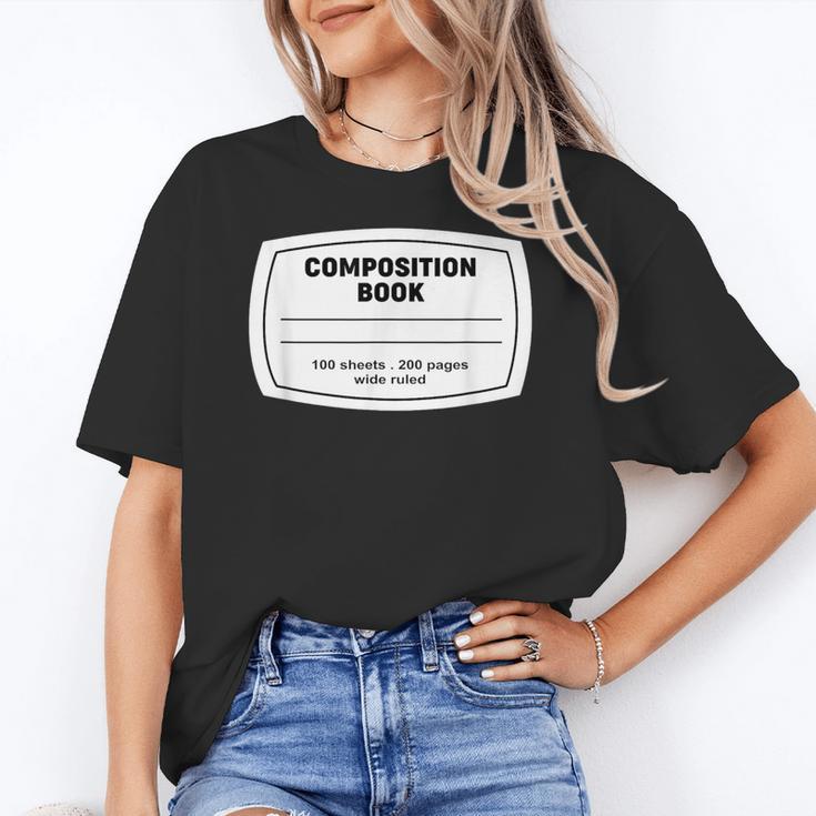 Composition Notebook Halloween Costume Teacher Student Women's T-Shirt
