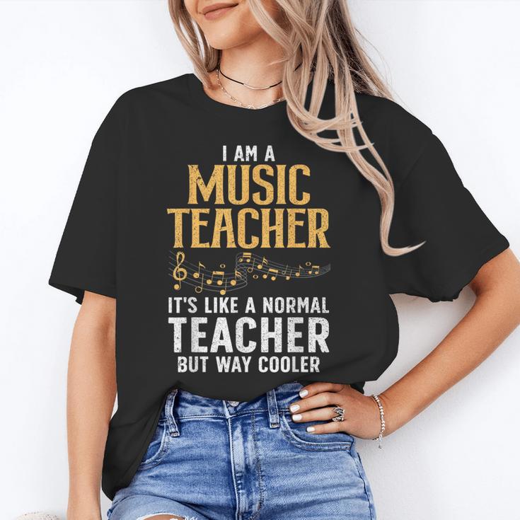 Cool Music Teacher Art For Men Women School Orchestra Coach Women's T-Shirt