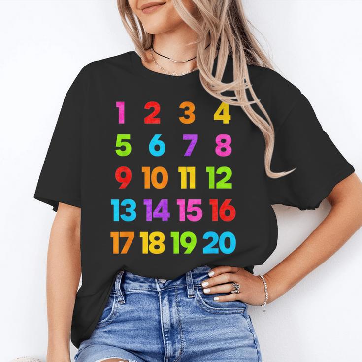 Counting 1-10 Learn To Count Number School Kids Teacher Women's T-Shirt